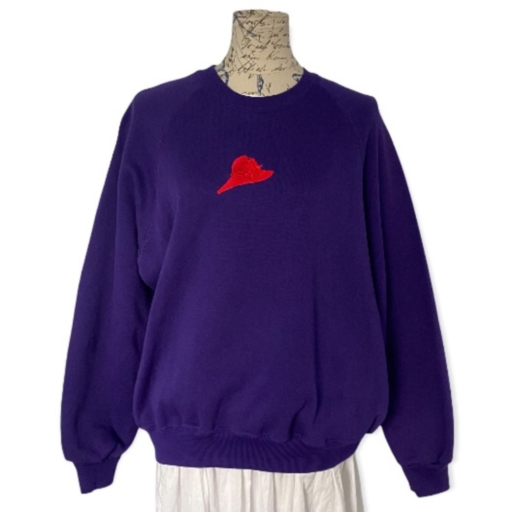 Vintage Deadstock Embroidered Sweatshirt Made USA